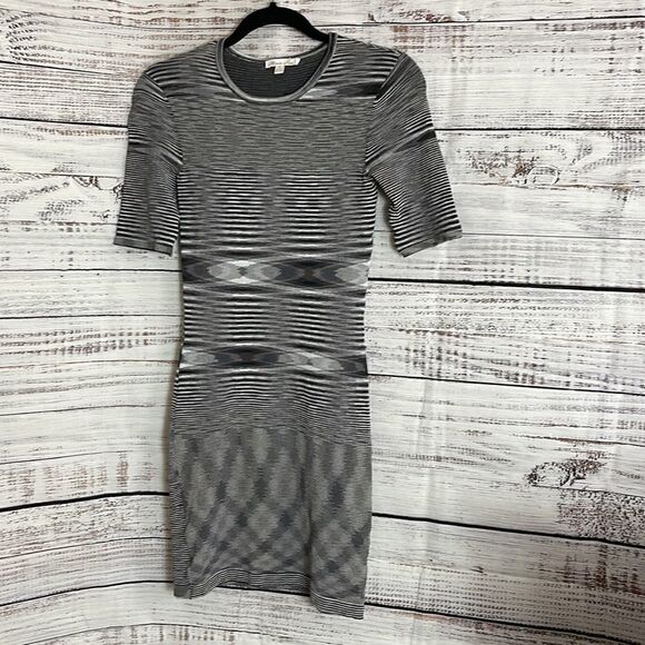 Minnie rose Dress womens size Xs space dye knit bodycon Gray - Picture 3 of 9